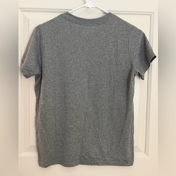 Nike Girls XL Heather Gray Tee with Pink Swoosh - Picture 2 of 5